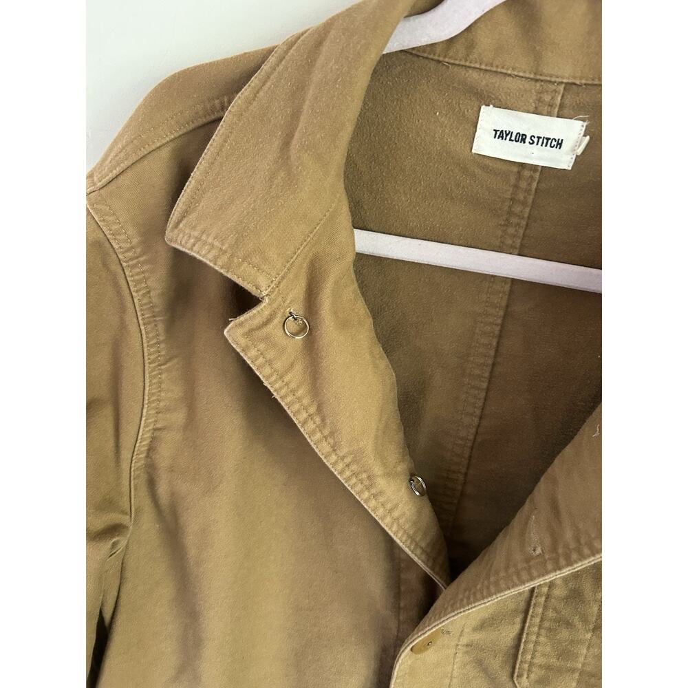 Taylor Stitch Ojai Jacket Mens 40 Medium Tobacco Brown Organic Cotton Chore - Picture 10 of 12